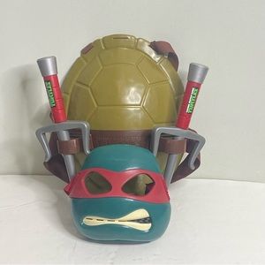 TMNT Shell Mask Ninja Turtle Toy Weapon Cosplay Costume Red 2013 Raphael in good